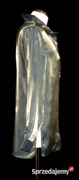 Jaclyn Smith złota zieleńcudna koszulowa bluzka Łódź sprzedam