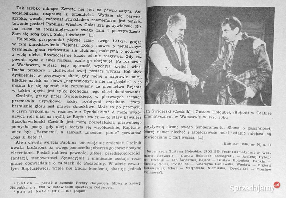 Zemsta Aleksandra Fredry Mieczysław Inglot sprzedam