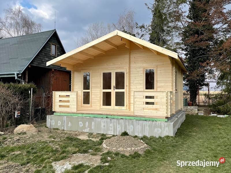 Domek drewniany letniskowy Weekend 6x6 z tarasem Parzymiechy sprzedam