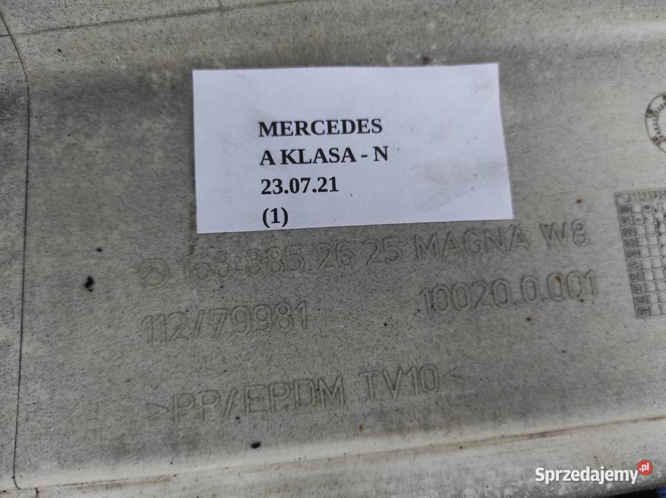 ZDERZAK TYLNY TYŁ MERCEDES A KLASA osobowe