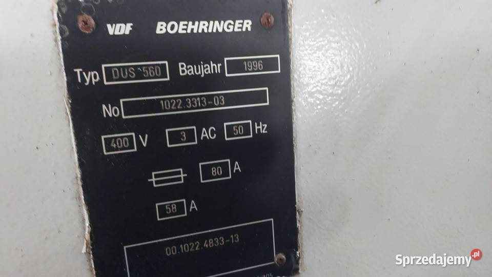 Tokarka boehringer dus 560 baza pod cnc Wągrowiec