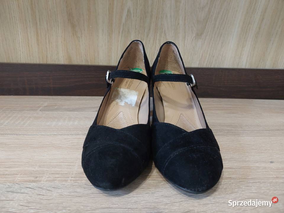 Eleganckie czarne buty damskie na obcasie mazowieckie Milanówek