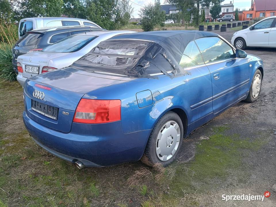 Audi A4 Kabrio 2002r 30i 220 Nawigacja Rok produkcji 2002 Cabriolet Witkowo