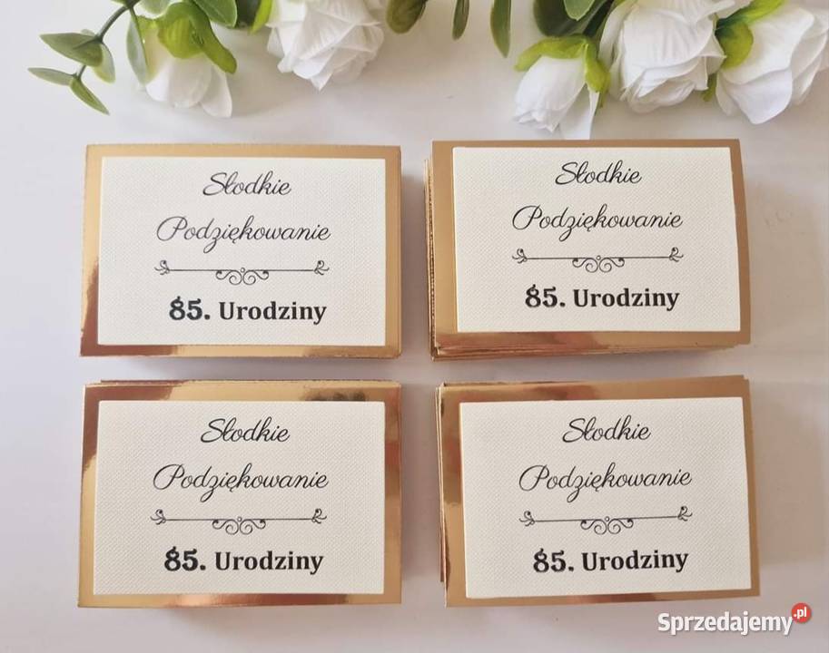 Etykiety Podziękowania Ciasto Ciateczka Urodziny Lubliniec sprzedam