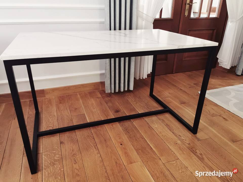 Stół do jadalni czarny glamour marmur połysk Warszawa sprzedam