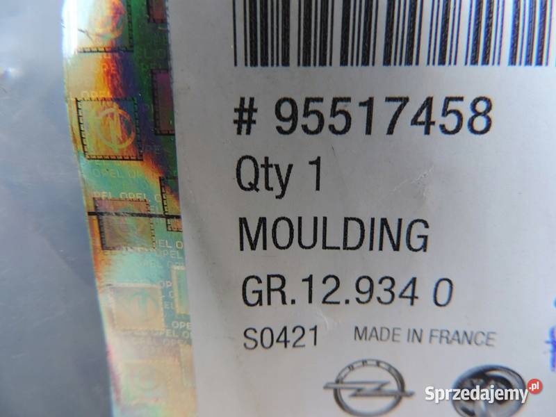 LISTWA BOCZNA PRAWA OPEL VIVARO B 93867911 NOWA