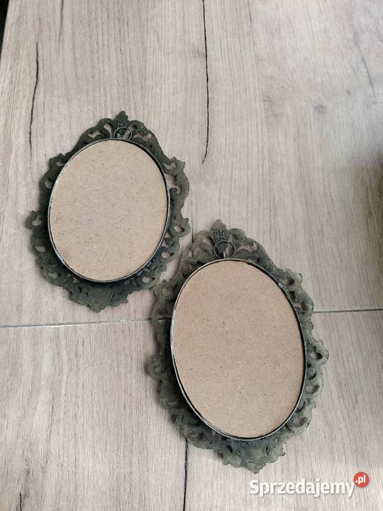 Dwie piękne metalowe ramki obrazki z różami Choszczno