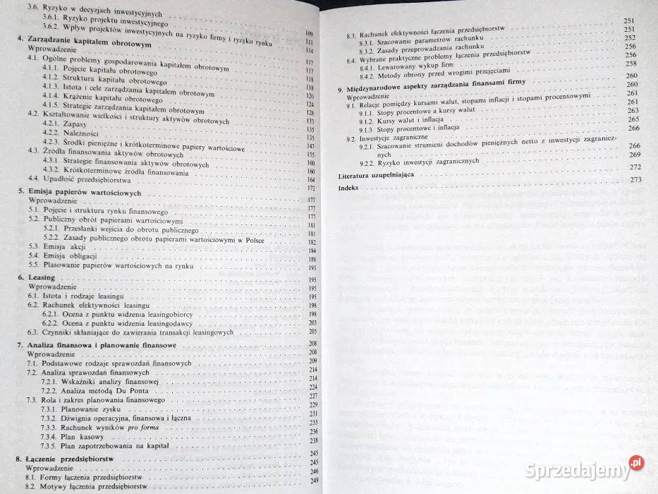 Zarządzanie finansami przedsiębiorstw J Czekaj Z Rok wydania 1999 Chełm sprzedam