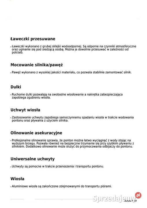 Nowy ponton motorowy NawiPoland MP300 BIG Mielec sprzedam