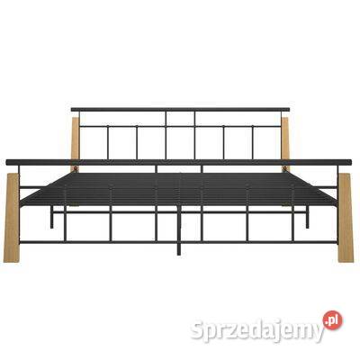 vidaXL Rama łóżka metal i drewno dęboweSKU324902 Warszawa