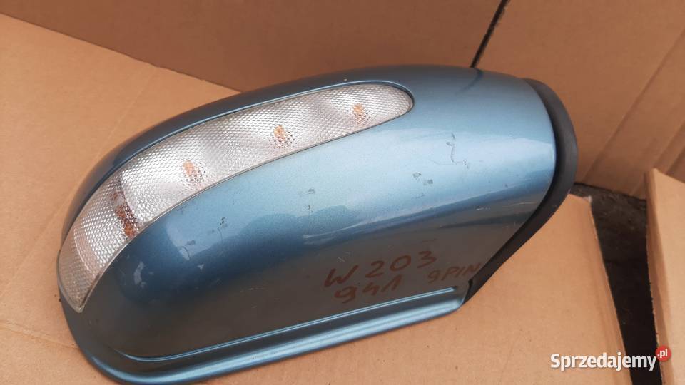 lusterko zewnętrzne prawe Mercedes c w203 9 PIN Dębno