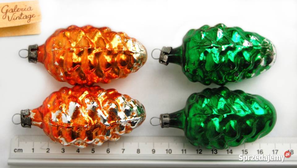 Stare bombki szklane szyszki bombka szyszka PRL Lublin