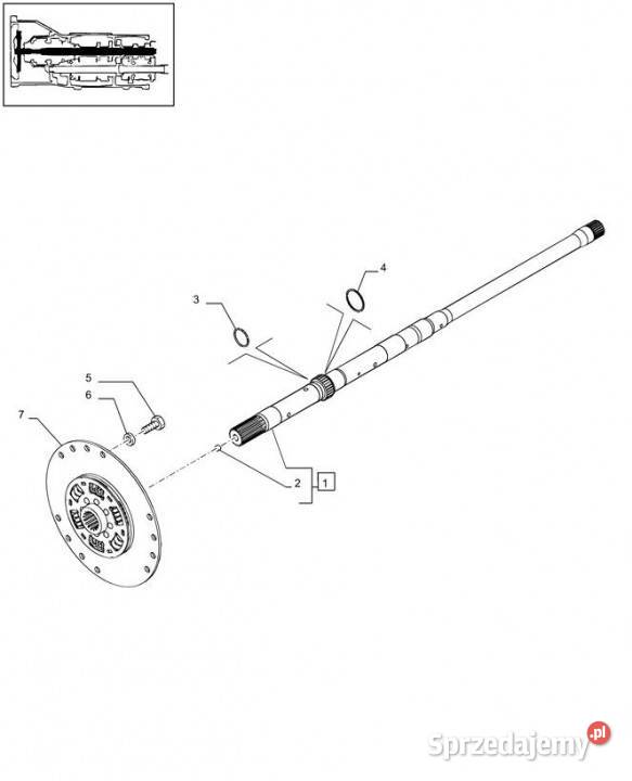 Holland T6010 Wałek 47126898