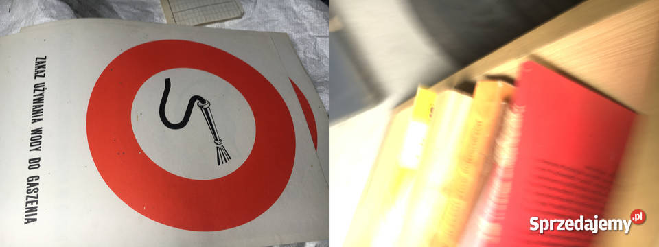 Znaki Bezpieczeństwa PRL 1973 Oryginalne Plansze Gniezno
