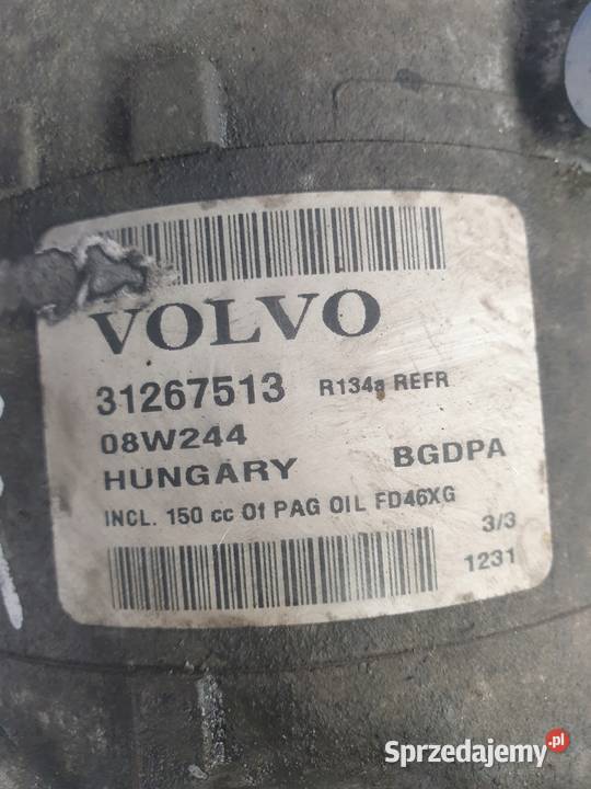 Volvo V70 III 20 16V SPRĘŻARKA KLIMATYZACJI Kompresory klimatyzacji lubelskie Janów sprzedam