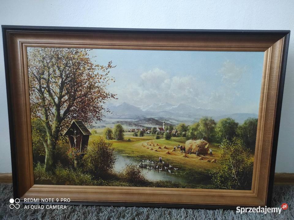 Piękny obraz Helmut Glassl Lake at Kaisertal śląskie Czechowice-Dziedzice sprzedam