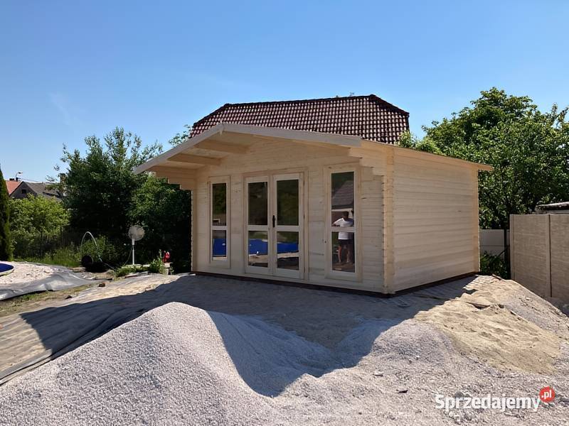 Domek dom z bali Kerstin drewniany letniskowy