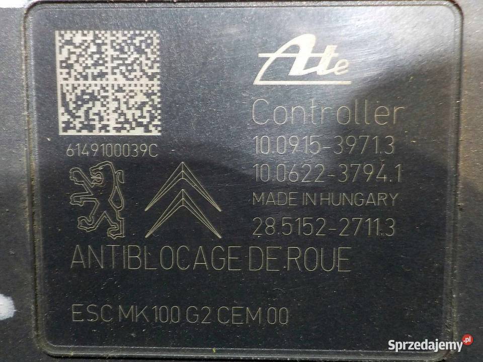 CITROEN C3 PICASSO 16 VTI 14r pompa ABS mazowieckie Suków