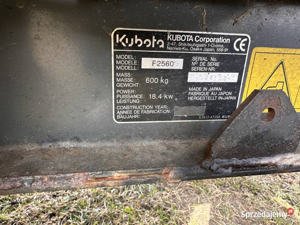 KUBOTA F2560 2002AGREGAT 160 PŁUG 140 KABINA Gdańsk