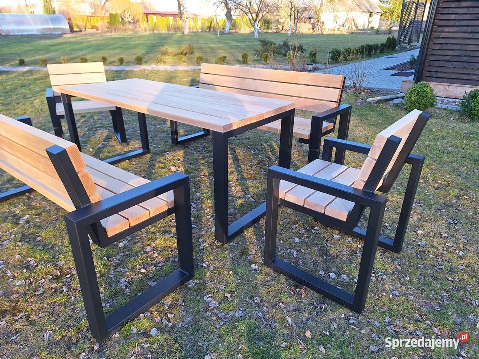 Nowoczesne Drewniane Meble Ogrodowe Buk Metalowe podlaskie