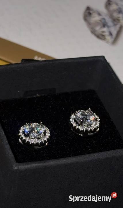 Kolczyki vvs1 moissanite earrings icedout Bielany Wrocławskie sprzedam
