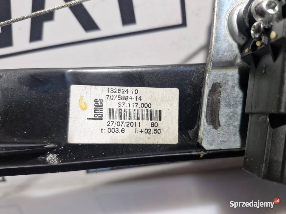 7075884 BMW E90 E91 MECHANIZM PODNOŚNIK SZYBY osobowe