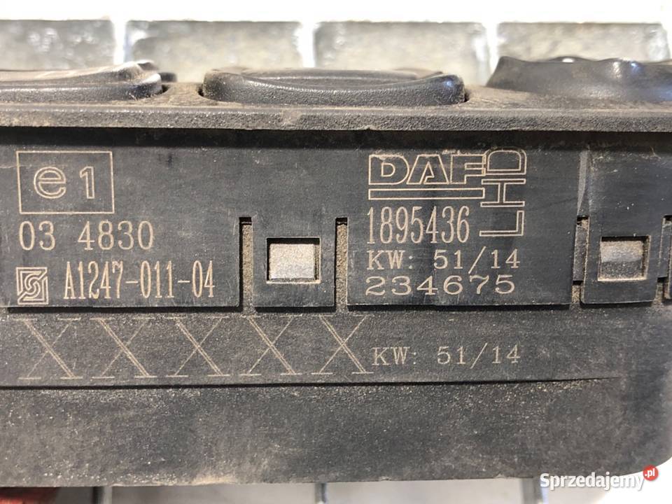 PRZEŁĄCZNIK SZYB DAF N 1895436 Inny WŁĄCZNIK Mechanizmy opuszczania szyb podkarpackie