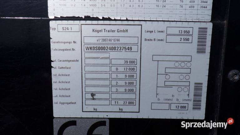 KOGEL SN 24 CARGO 20191 Warszawa