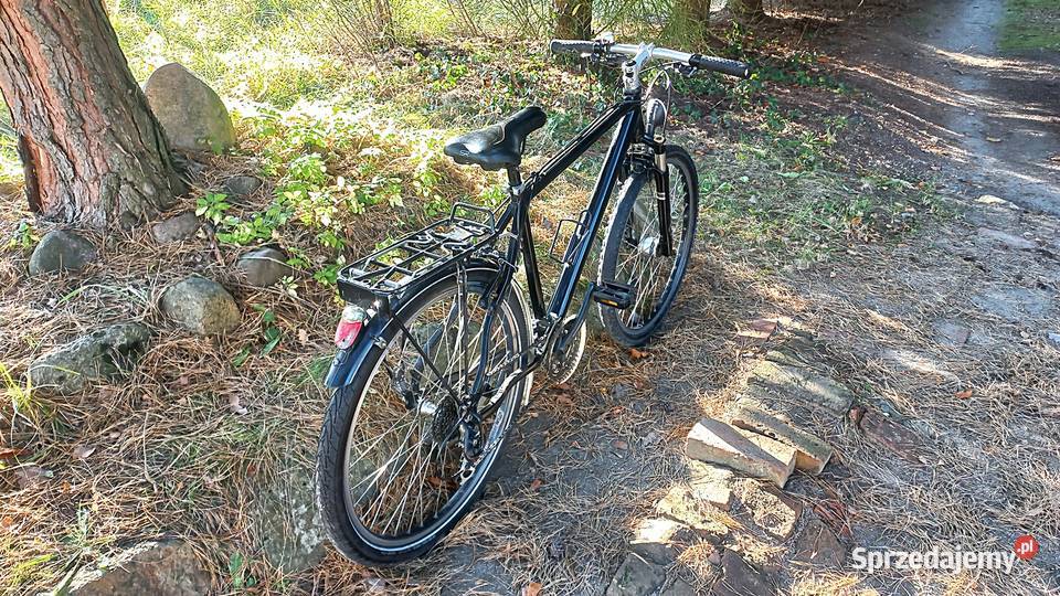 Alu Czarny Rower Miejski Męski 3x8 Alivio Miejskie Wołów