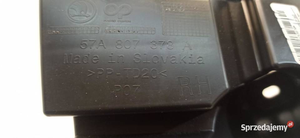 SKODA KAROQ ŚLIZG ZDERZAKA PRAWY TYŁ 57A807378A