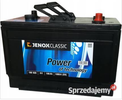 AKUMULATOR 6V 190AH JENOX nieuszkodzony mazowieckie Siedlce