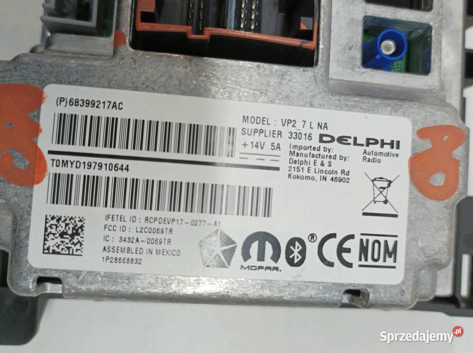 WYŚWIETLACZ P68399217AC Dodge Charger VII 2011
