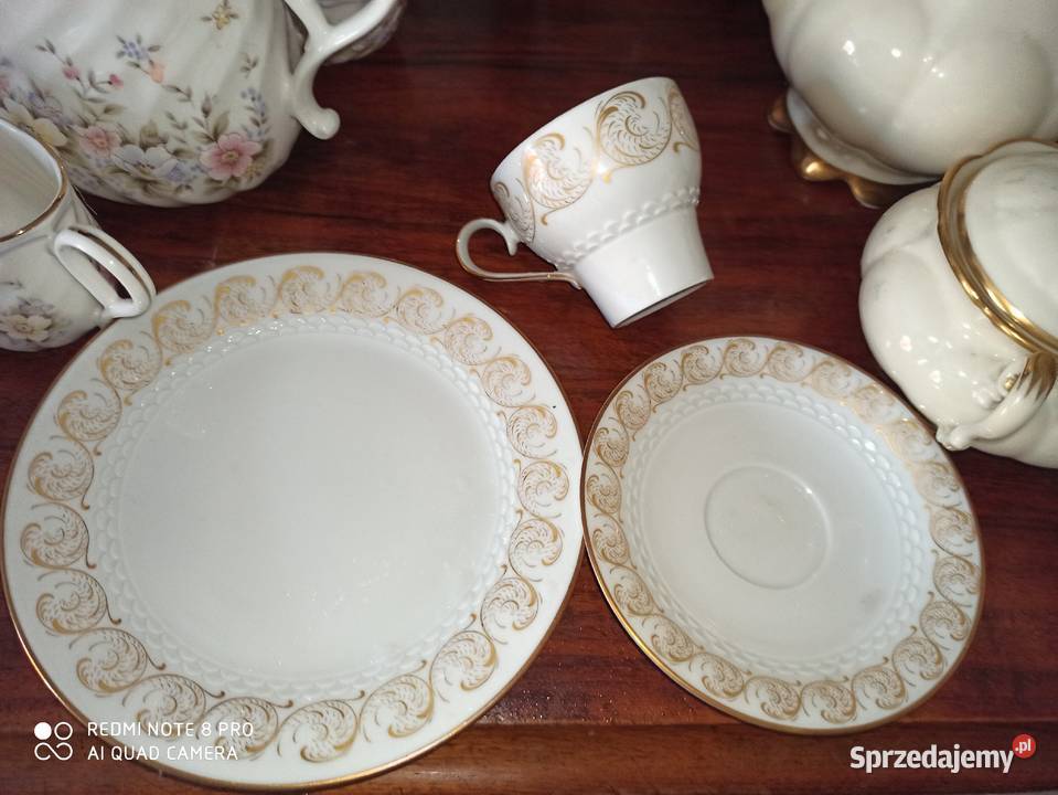 filiżanka z talerzykiem deserowym Hackefors pomorskie