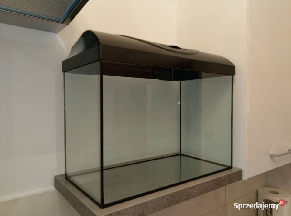 Akwarium terrarium szklane puste z pokrywą Kołobrzeg