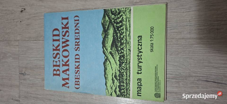 Beskid Makowski Beskid Średni Mapa turystyczna Łęczyca