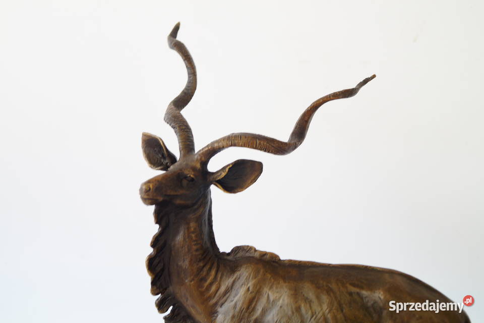 Figura z brązu rzeźba Antylopa prezent myślistwo wielkopolskie Gizałki sprzedam