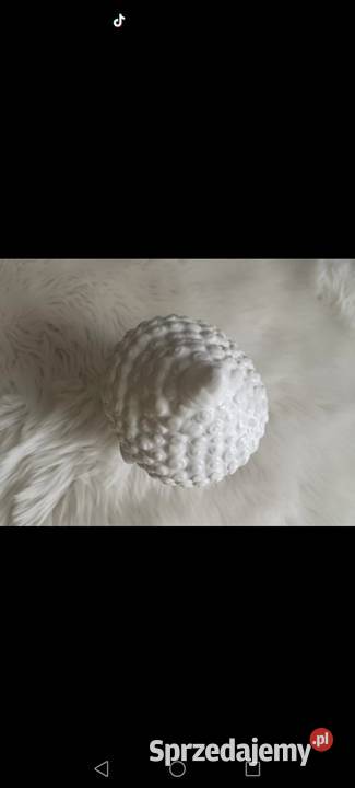 Głowa buddy rzeźba ceramiczna biała Krosno