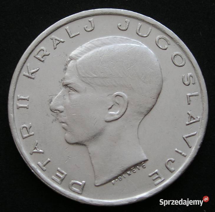 JUGOSŁAWIA 20 DINARÓW 1938 PIOTR II SREBRO Łódź