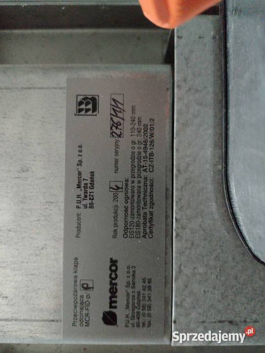 Przeciwpożarowa klapa oddymiająca mercore z Drzwi i okna