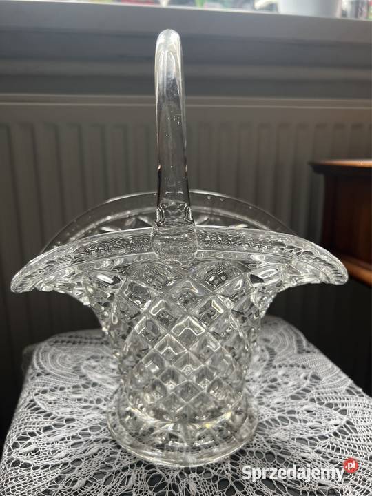 Koszyk szkło stary kryształowy antyk Zabrze