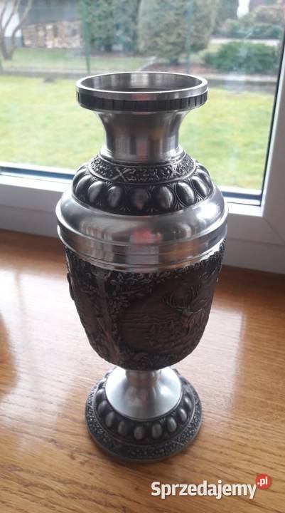 Puchar wazon cyna motyw myśliwski trofeum