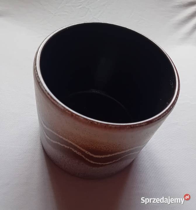 Niemiecka ceramiczna osłonka doniczki sygnowana