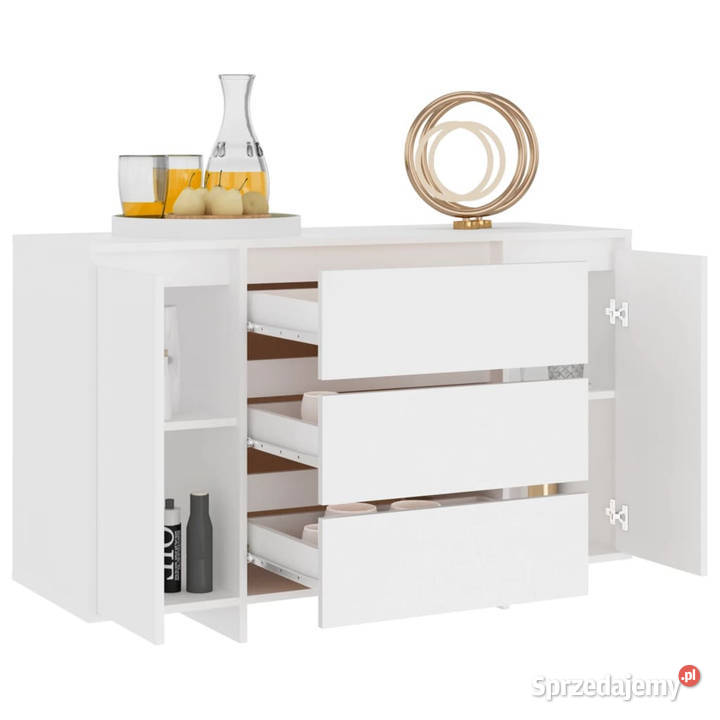 Komoda z 3 szufladami biała 120x41x75 WM809611 Warszawa