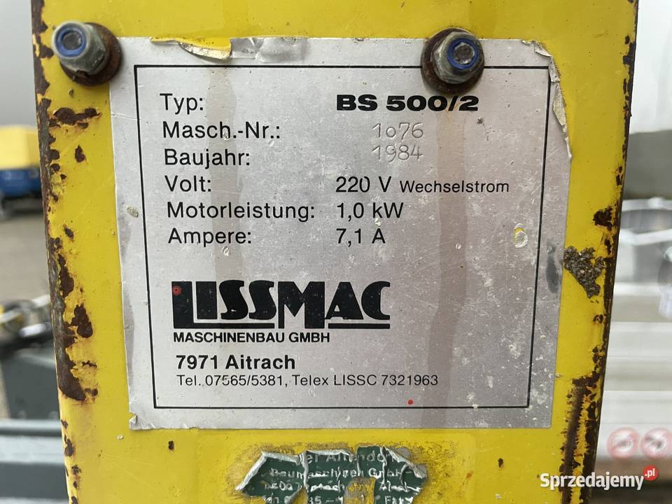 Przecinarka piła taśmowa LISSMAC do suporexu Ślesin