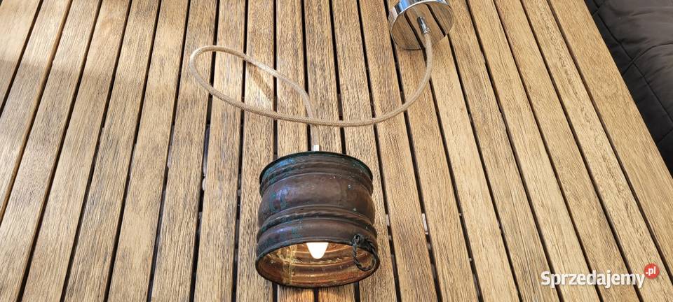 Lampa wisząca LOFT Industrialna Unikat z miedzi Wierzbica
