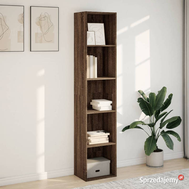 Regał na książki brązowy dąb 40x30x189 WM857891 Warszawa