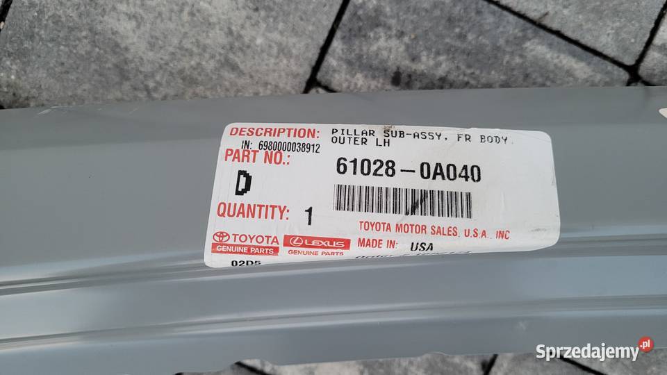 NOWE ORYGINALNE POSZYCIE LEWEGO SŁUPKA AB TOYOTA Bochnia