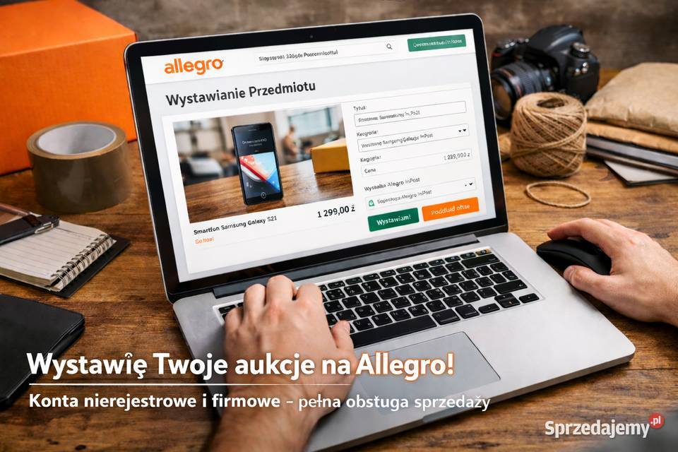 Wystawię aukcje na Allegro konta prywatne i