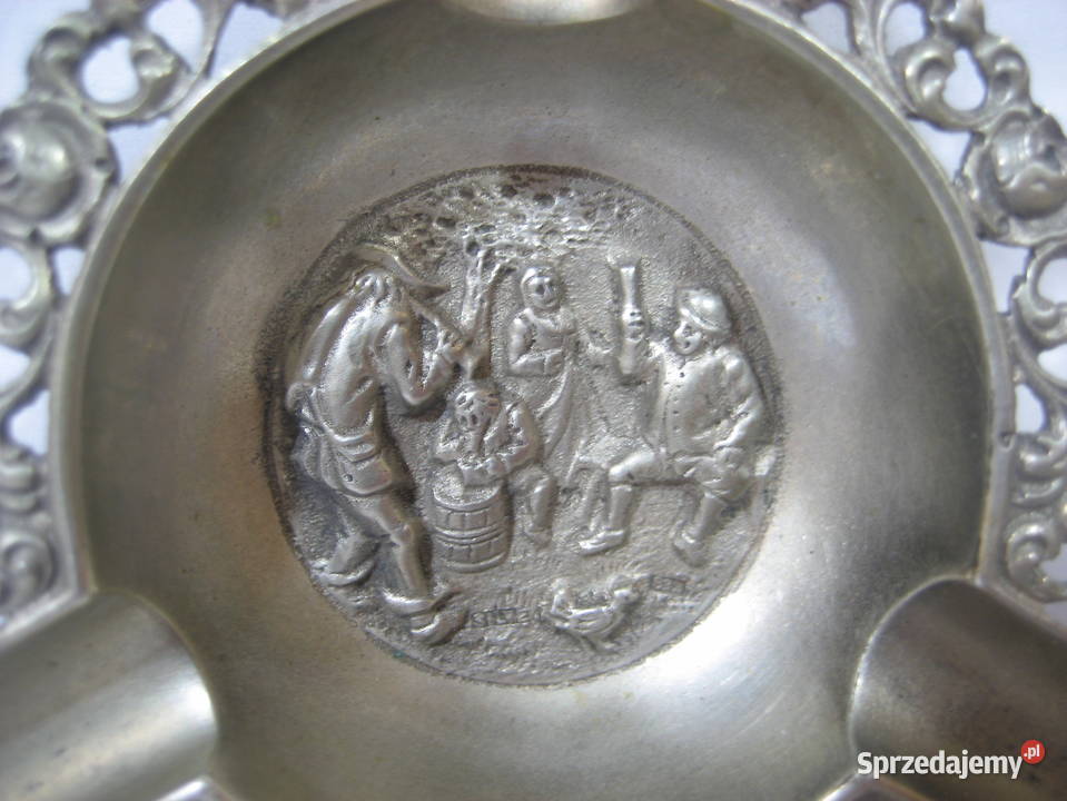 Stara Popielniczka Srebrna