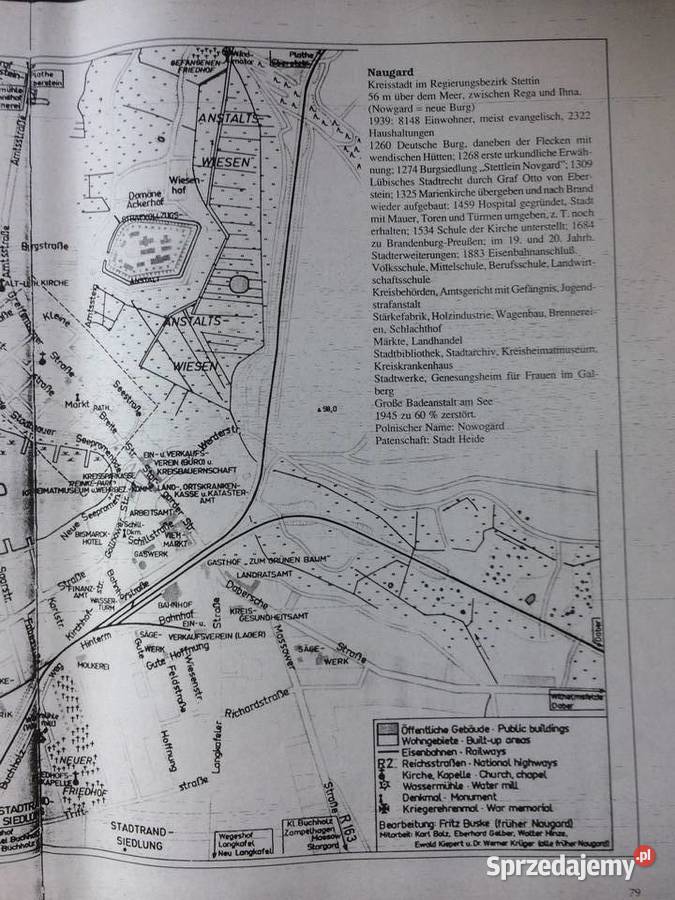 446 Niemiecki Plan Nowogardu zachodniopomorskie Szczecin sprzedam